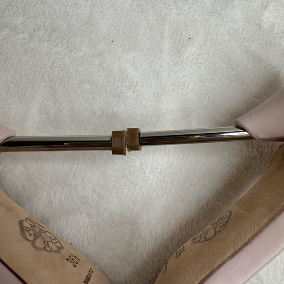 Alexander McQueen Punk Stud Leather High Heel Sandals Blush Pink Silver 36.5 - Picture 7 of 12